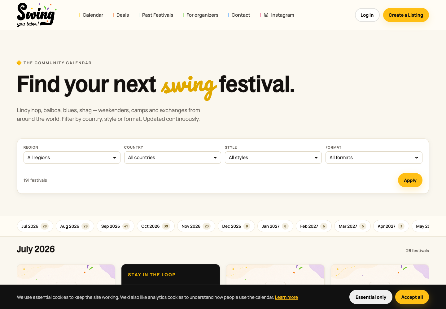 Proyecto Swing You Later de Aklame Digital